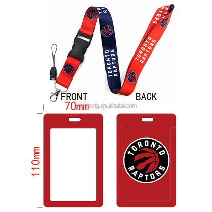 10-piece set National Basketball Nba Logo Lanyard Id Badge Holder With Detachable Breakaway Snap Buck