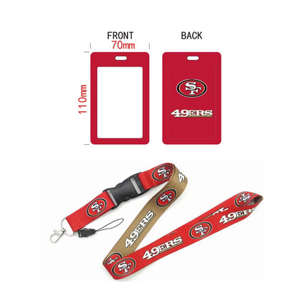 10-piece set Nfl National Football Lanyard Card Holder Id Set