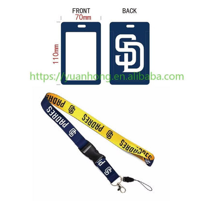 10-piece set MLB Baseball Lanyard Tag ID Holder