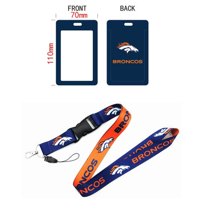 10-piece set Nfl National Football Lanyard Card Holder Id Set