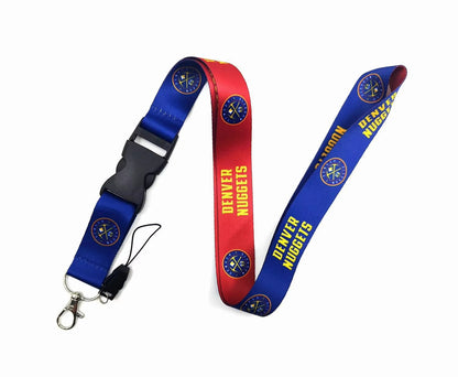 10-piece set US Nba Basketball Club Thermal Gradient Long Neck Lanyard