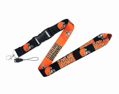 10-piece set USA Nfl Logo Neck Lanyard 2 Sides 32 Football Teams Detachable Strap Lanyards