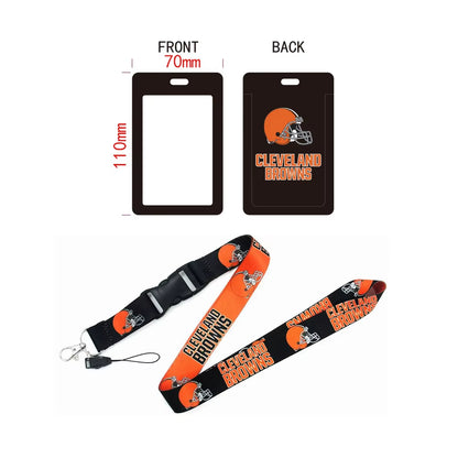 10-piece set Nfl National Football Lanyard Card Holder Id Set