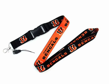 10-piece set USA Nfl Logo Neck Lanyard 2 Sides 32 Football Teams Detachable Strap Lanyards