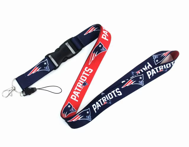 10-piece set USA Nfl Logo Neck Lanyard 2 Sides 32 Football Teams Detachable Strap Lanyards