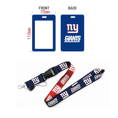 10-piece set Nfl National Football Lanyard Card Holder Id Set