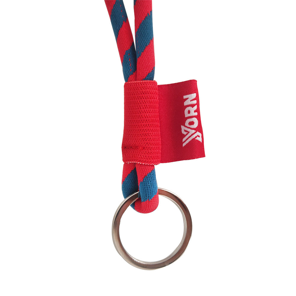 Woven Round Lanyard With Keyring