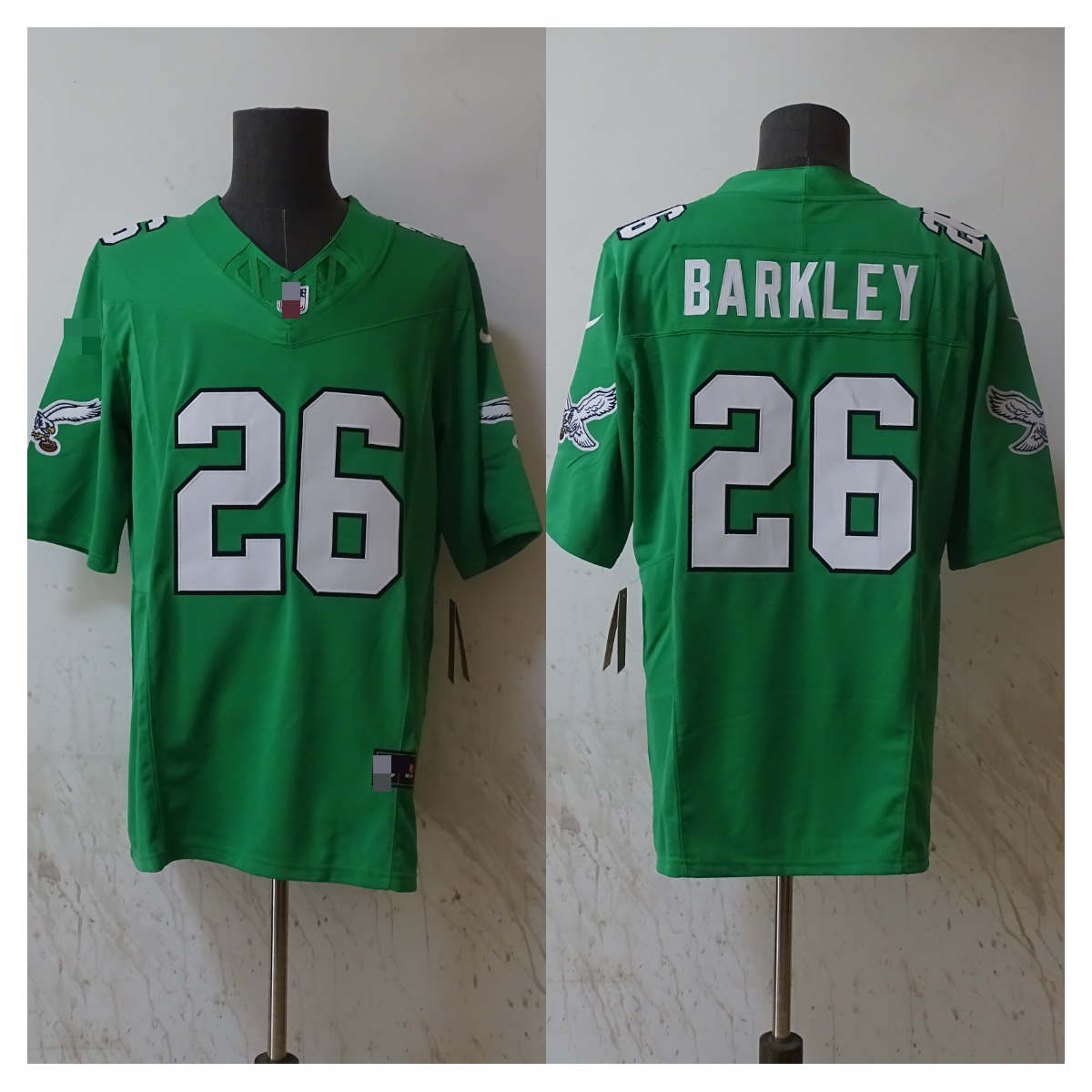 Men's Saquon Barkley Green Philadelphia Eagles Game Player Jersey