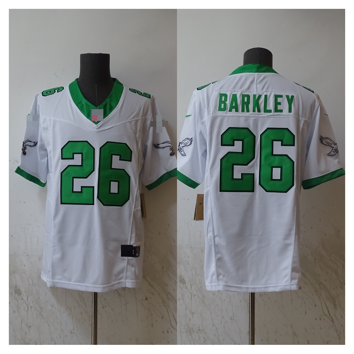 Men's Saquon Barkley Green Philadelphia Eagles Game Player Jersey